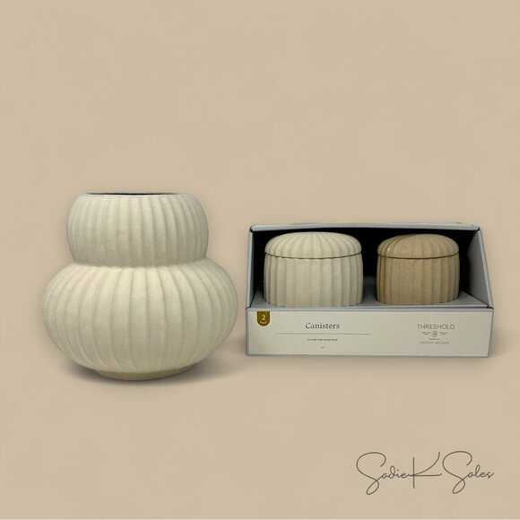 Ceramic Sandy Glaze Vase Cream - Threshold Studio McGee - Target Fall 2024 - Picture 6 of 6